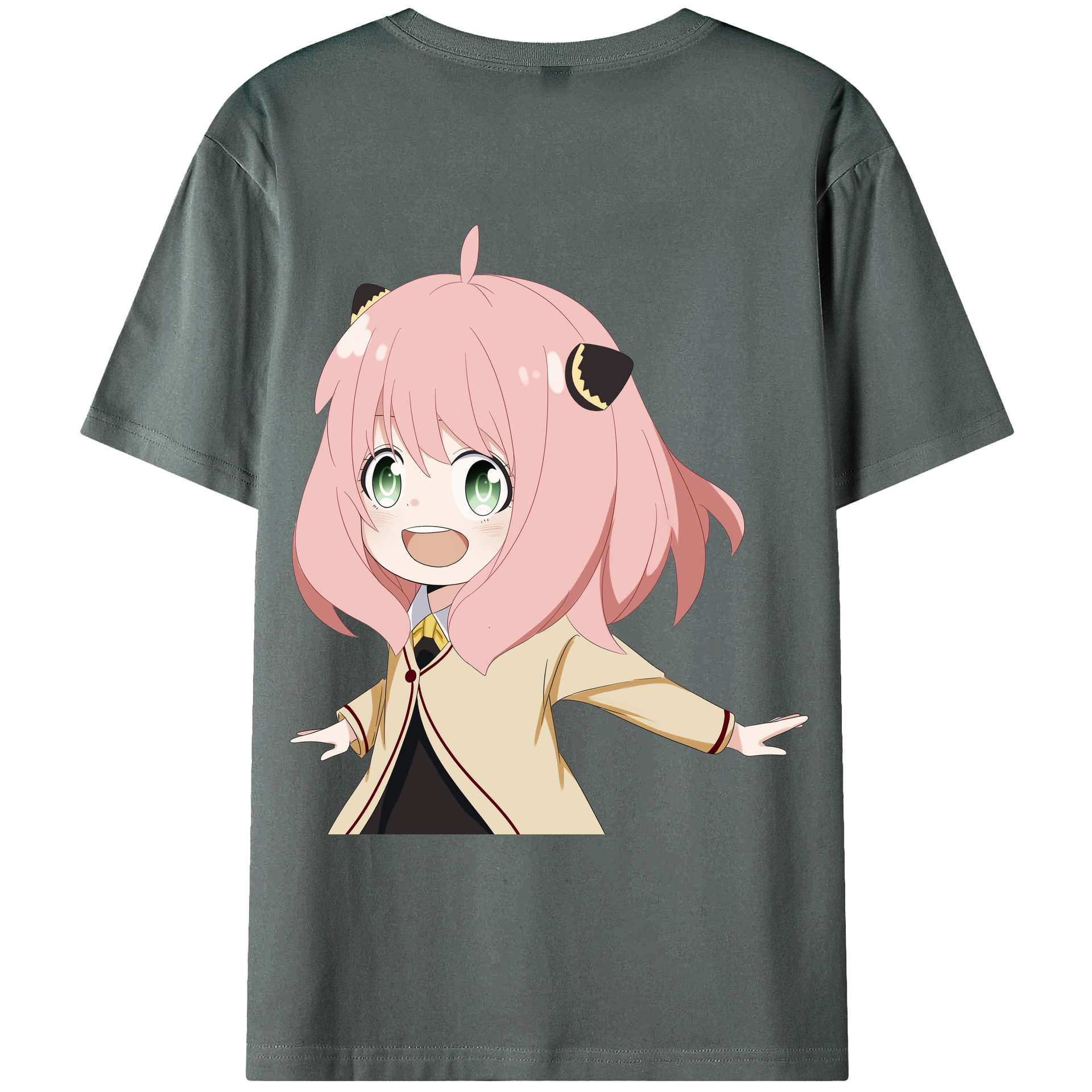 （画像用） SPY×FAMILY间谍家家酒 綿100％ メンズ半袖Tシャツ（バックプリント） 通気性